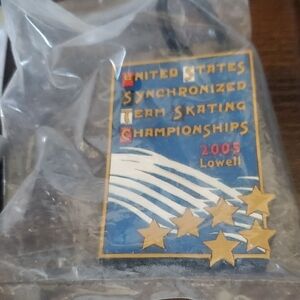 Team Skating Championships Luggage Tag with Stars